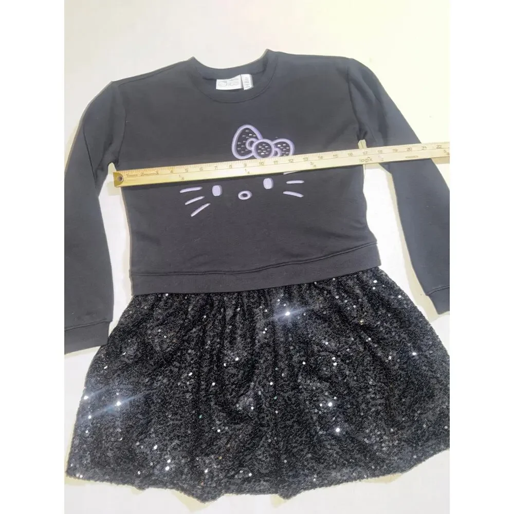 Hello kitty the children place girls sweater dress sequins dress